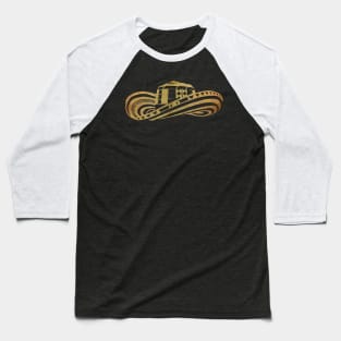 Colombian Sombrero Vueltiao in Gold Leaf Baseball T-Shirt